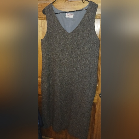 Vintage Harris Tweed Women's Wool Jumper Dress Hand Woven Outer Hebrides - Picture 8 of 9